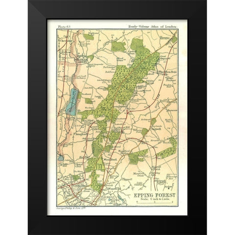 Epping Forest London England - Philip 1904 Black Modern Wood Framed Art Print by Philip