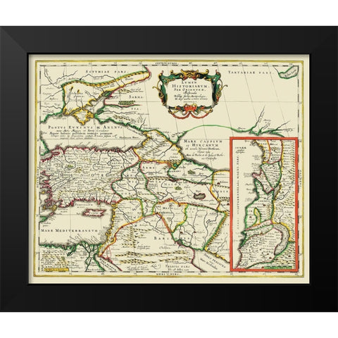 Asia Minor Mediterranean - Hareio 1624 Black Modern Wood Framed Art Print by Hareio