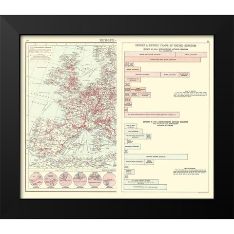 European Industry United Kingdom Trade Black Modern Wood Framed Art Print by Newnes