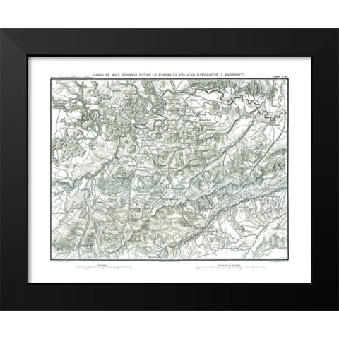 Europe Germany - Thiers 1866 Black Modern Wood Framed Art Print by Thiers