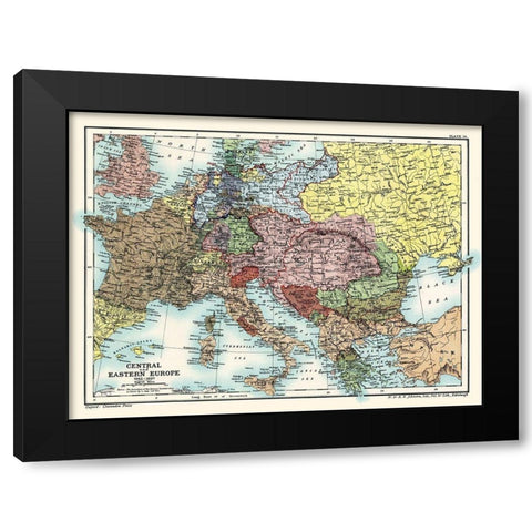 Central Eastern Europe 1863-1897 - Poole 1902 Black Modern Wood Framed Art Print by Poole