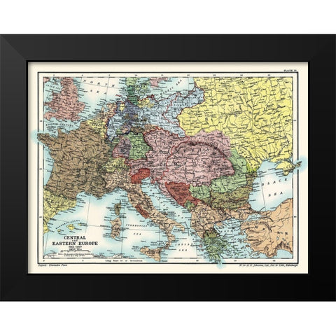 Central Eastern Europe 1863-1897 - Poole 1902 Black Modern Wood Framed Art Print by Poole