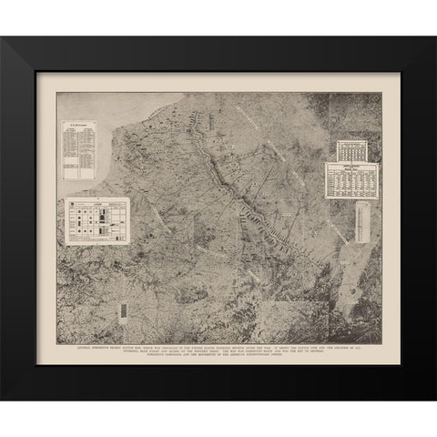 Pershings Western Front Black Modern Wood Framed Art Print by Unknown