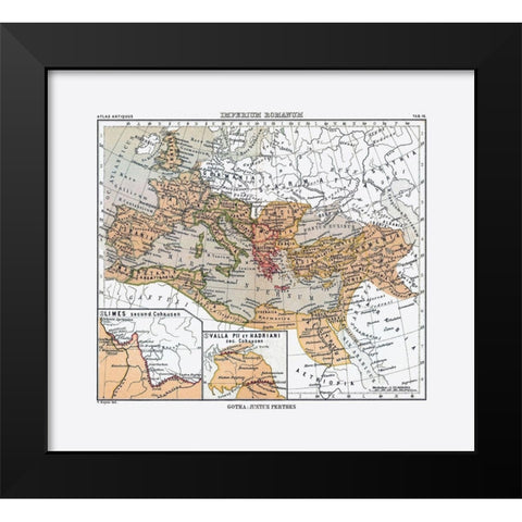 Europe Roman Empire - Perthes 1896 Black Modern Wood Framed Art Print by Perthes