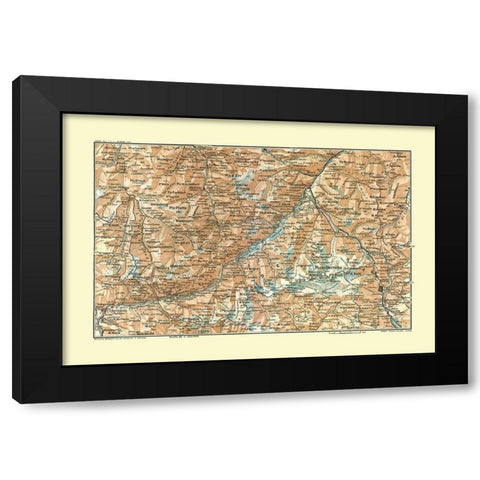 Europe Pizzo Bernina Switzerland Italy Black Modern Wood Framed Art Print by Guida D''Italia