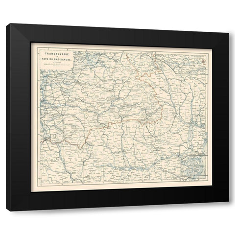 Eastern Europe - Baedeker 1896 Black Modern Wood Framed Art Print with Double Matting by Baedeker