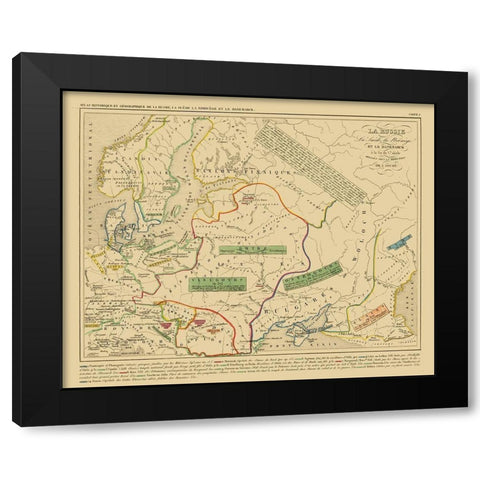 Europe Russia Sweden Norway Denmark 5th Century Black Modern Wood Framed Art Print with Double Matting by Houze