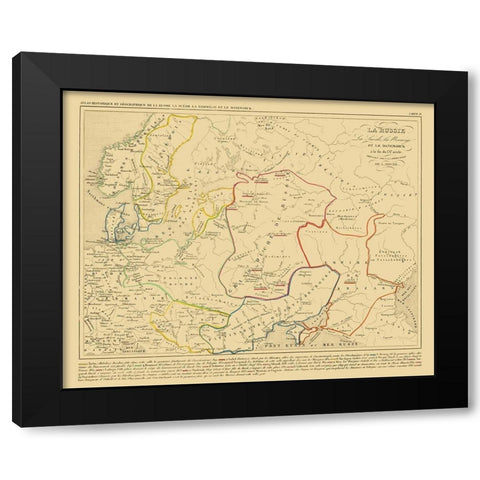 Europe Russia Scandinavia End of 9th Century Black Modern Wood Framed Art Print by Houze