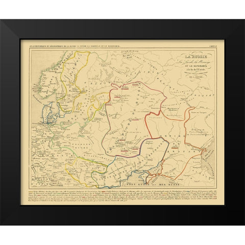 Europe Russia Scandinavia End of 9th Century Black Modern Wood Framed Art Print by Houze