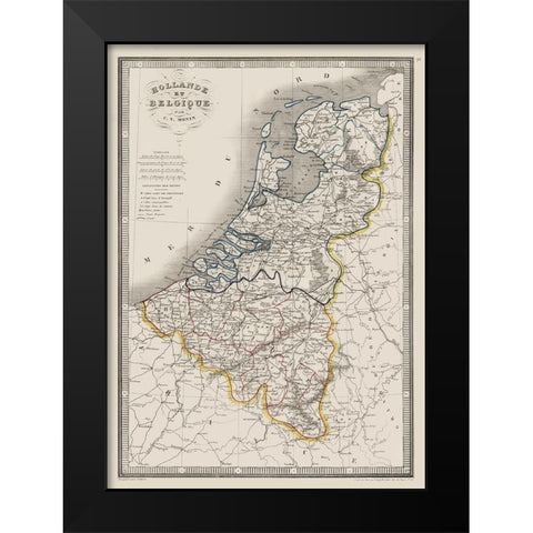 Holland Belgium - Monin 1839 Black Modern Wood Framed Art Print by Monin