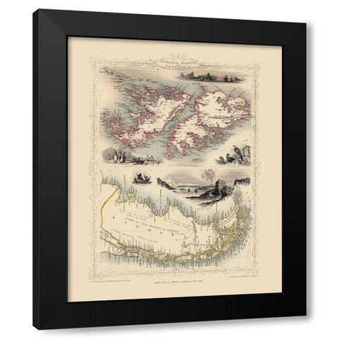 Falkland Islands Patagonia South America Black Modern Wood Framed Art Print by Tallis