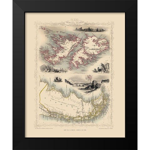 Falkland Islands Patagonia South America Black Modern Wood Framed Art Print by Tallis