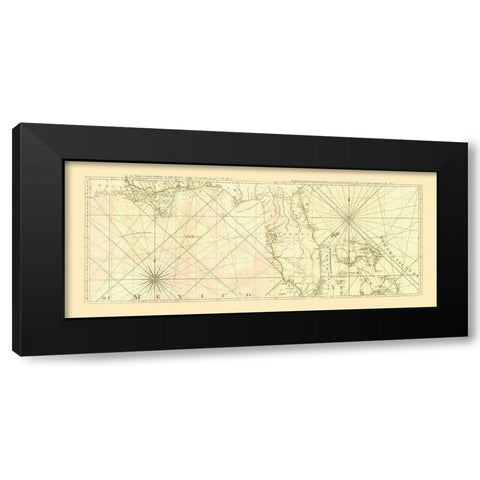 Nautical Map - Sayer and Bennett - 1775 Black Modern Wood Framed Art Print by SAYER AND BENNETT