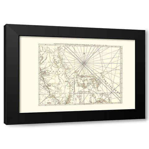 Bahamas, East Florida - Sartine 1775 Black Modern Wood Framed Art Print by Sartine