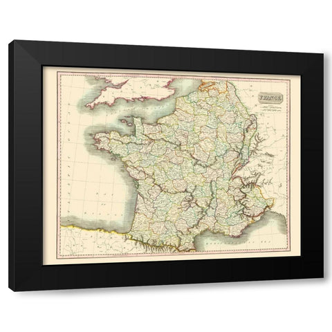 France - Thomson 1815 Black Modern Wood Framed Art Print by Thomson