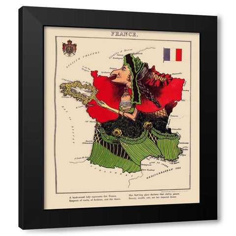 France - Lancaster 1869 Black Modern Wood Framed Art Print by Lancaster
