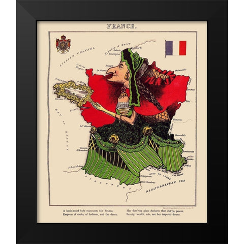 France - Lancaster 1869 Black Modern Wood Framed Art Print by Lancaster