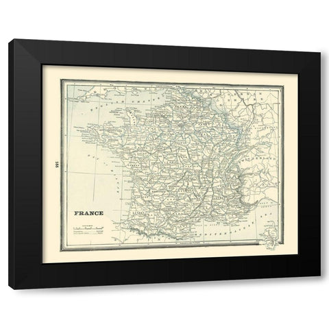France - Rathbun 1893 Black Modern Wood Framed Art Print by Rathbun