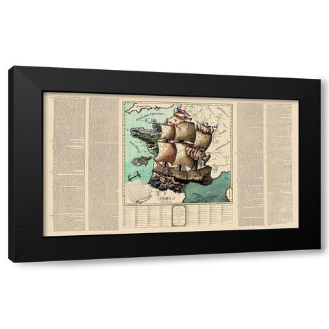 France Kingdom at the Revolution - Whatman 1796 Black Modern Wood Framed Art Print by Whatman