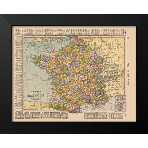 France - Hammond 1910 Black Modern Wood Framed Art Print by Hammond