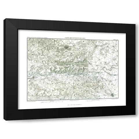 Laon France - Thiers 1866 Black Modern Wood Framed Art Print by Thiers