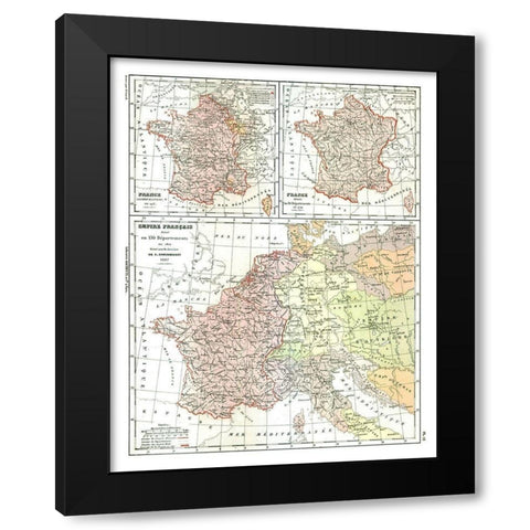 France 1715-1867 - Cortambert 1880 Black Modern Wood Framed Art Print by Cortambert