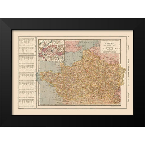 Northern France - Reynold 1921 Black Modern Wood Framed Art Print by Reynold