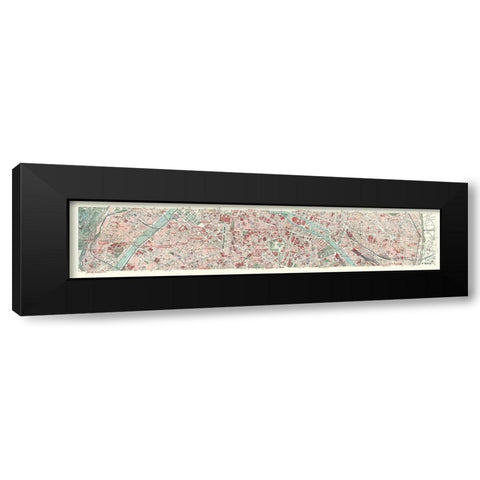 Paris Long Cut France - Blue Guides 1921 Black Modern Wood Framed Art Print with Double Matting by Blue Guides