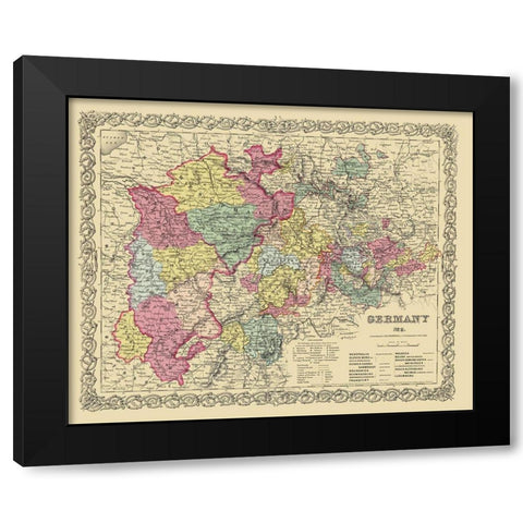 Germany 2 - Colton 1855 Black Modern Wood Framed Art Print with Double Matting by Colton