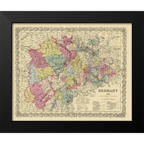 Germany 2 - Colton 1855 Black Modern Wood Framed Art Print by Colton