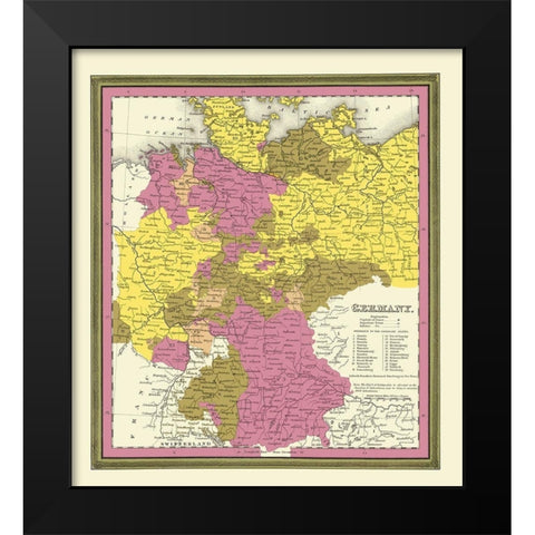 Germany - Tanner 1836 Black Modern Wood Framed Art Print by Tanner