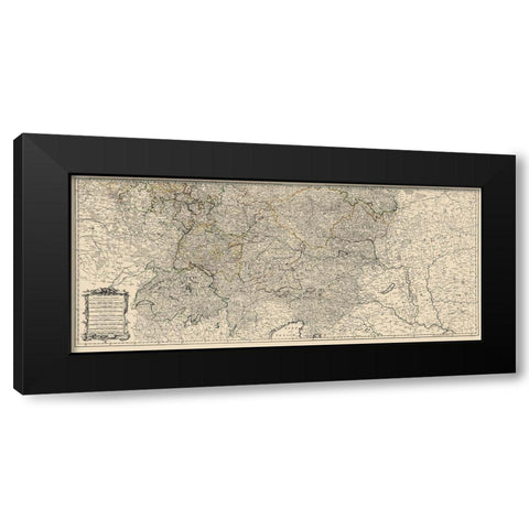 Lower Germany Empire - Delarochette 1782 Black Modern Wood Framed Art Print with Double Matting by Delarochette
