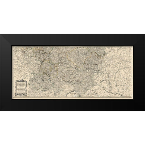 Lower Germany Empire - Delarochette 1782 Black Modern Wood Framed Art Print by Delarochette