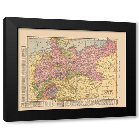 Germany - Hammond 1910 Black Modern Wood Framed Art Print by Hammond