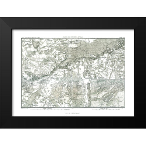 Ulm Germany - Thiers 1866 Black Modern Wood Framed Art Print by Thiers