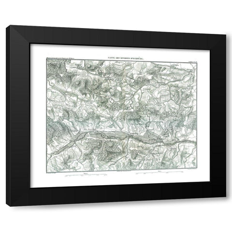 Eckmuhl Germany - Thiers 1866 Black Modern Wood Framed Art Print by Thiers