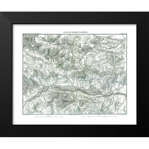 Eckmuhl Germany - Thiers 1866 Black Modern Wood Framed Art Print by Thiers