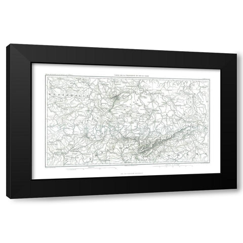 Franconia Saxe Germany - Thiers 1866 Black Modern Wood Framed Art Print with Double Matting by Thiers