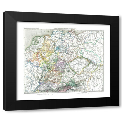 Germany 1789 - Thiers 1866 Black Modern Wood Framed Art Print by Thiers