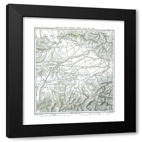 South Germany - Thiers 1866 Black Modern Wood Framed Art Print by Thiers