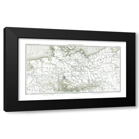 North Germany - Thiers 1866 Black Modern Wood Framed Art Print with Double Matting by Thiers