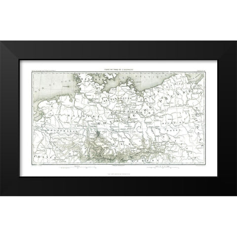 North Germany - Thiers 1866 Black Modern Wood Framed Art Print by Thiers