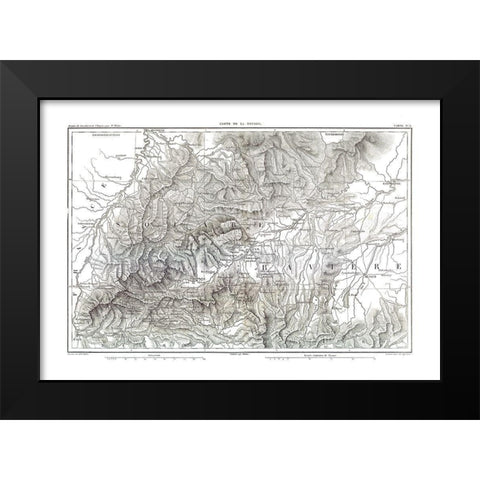 Swabia Germany - Thiers 1866 Black Modern Wood Framed Art Print by Thiers