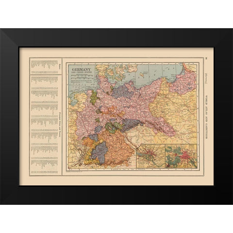 Germany - Reynold 1921 Black Modern Wood Framed Art Print by Reynold