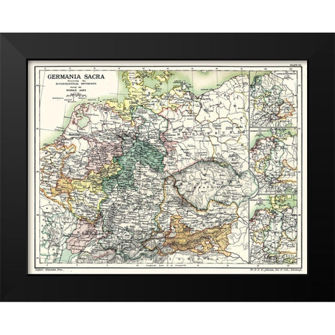 Religion Germany - Poole 1902 Black Modern Wood Framed Art Print by Poole