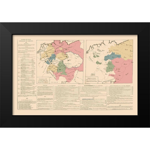Germany - Le Sage 1801 Black Modern Wood Framed Art Print by Le Sage