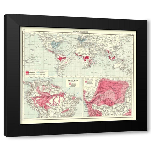 Global India Rubber - Bartholomew 1907 Black Modern Wood Framed Art Print by Bartholomew
