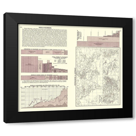 Global India Rubber Petroleum Asphalt Black Modern Wood Framed Art Print by Bartholomew