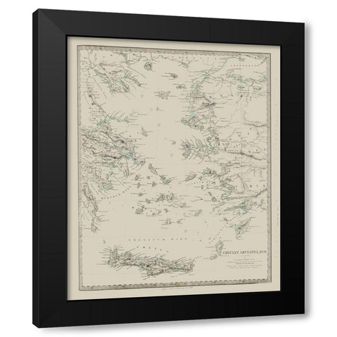 Ancient Europe Grecian Archipelago Greece Black Modern Wood Framed Art Print by Smith