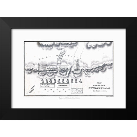 Battle of Cynocephalae - Greece - Oxford 1828 Black Modern Wood Framed Art Print by Unknown